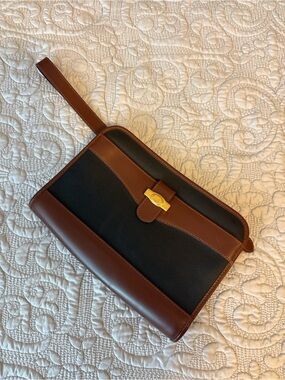 Dunhill Brown and Black Leather Pouch
